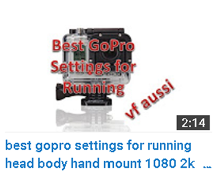 best gopro settings for running